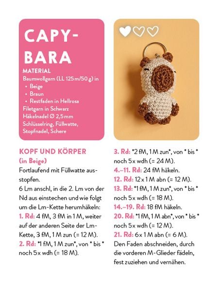 Produktbild: 55 x h&auml;keln &ndash; Mini-Amigurumis Schl&uuml;sselanh&auml;nger: Dein Kartenset mit niedlichen Tieren & mehr