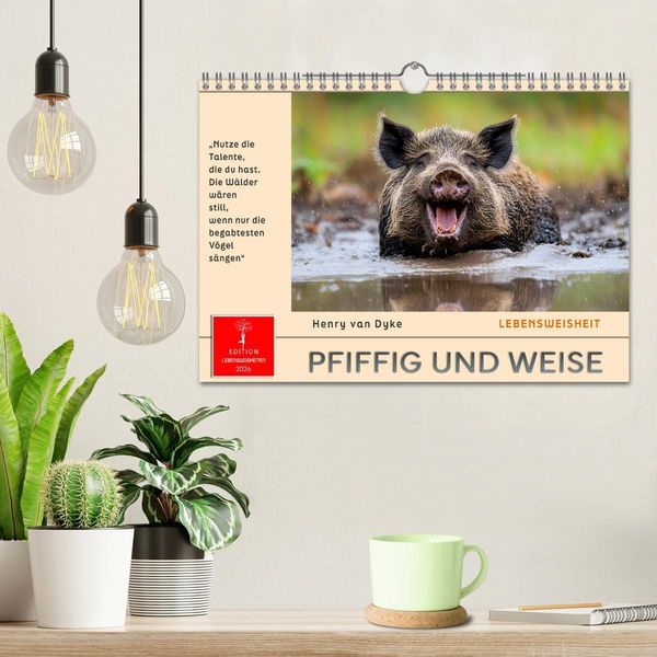 Produktbild: Pfiffig und weise (Wandkalender 2026 DIN A4 quer), CALVENDO Monatskalender