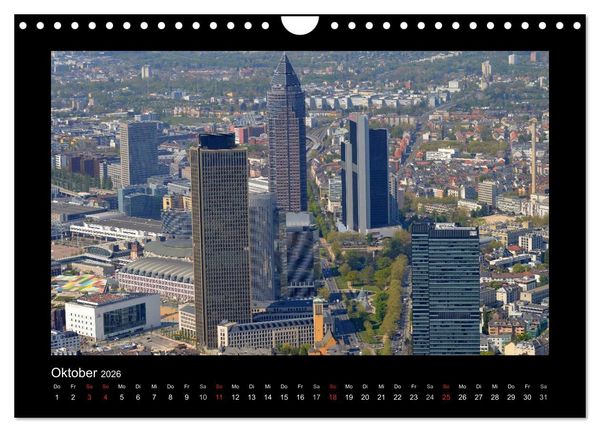 Produktbild: &uuml;ber den D&auml;chern von FRANKFURT (Wandkalender 2026 DIN A4 quer), CALVENDO Monatskalender