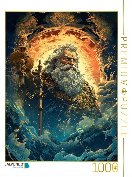 CALVENDO Puzzle Poseidons Herausforderung - historisches Filmplakat zu einem Film, der nie gedreht wurde | 1000 Teile Lege-Größe 64x48cm Foto-Puzzle f
