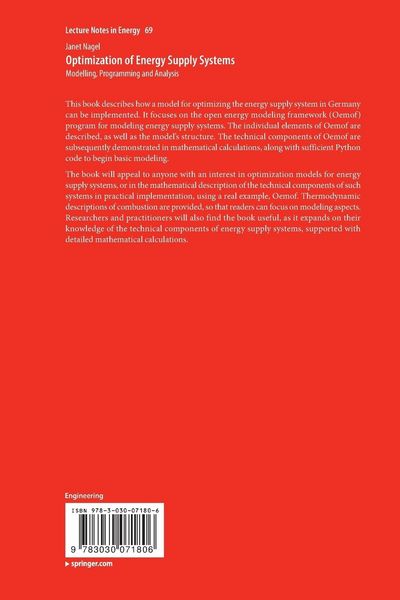 Produktbild: Optimization of Energy Supply Systems