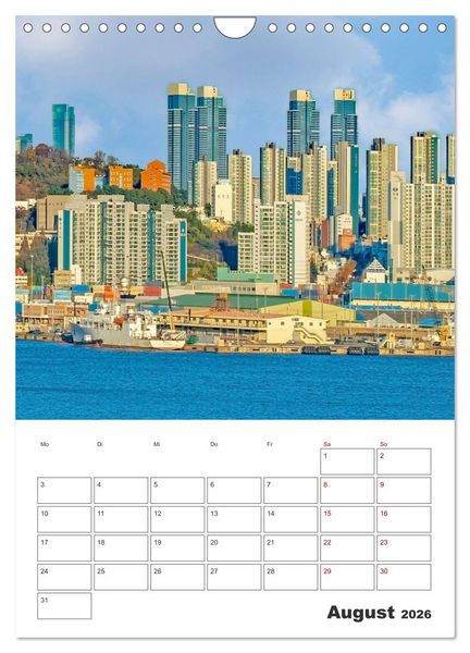 Produktbild: Busan - Reiseplaner (Wandkalender 2026 DIN A4 hoch), CALVENDO Monatskalender