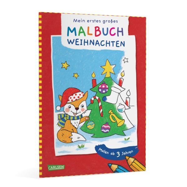 PEUTIER Riesiges Weihnachts-Malposter 110x80 Cm – Mit 12 Stiften & Vorlage, Perfekt Für Kinderpartys