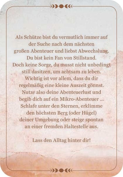 Produktbild: Achtsamkeit f&uuml;r den Sch&uuml;tzen