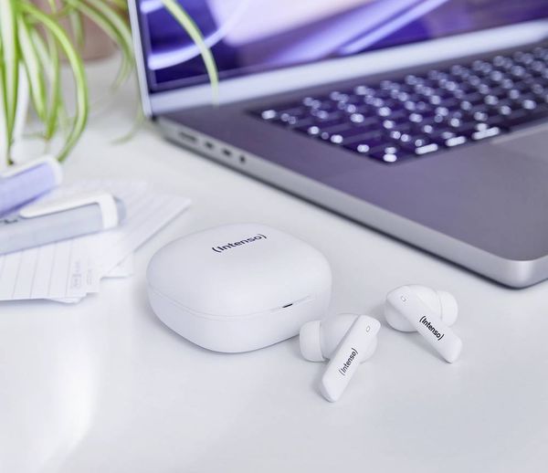 Produktbild: Intenso Buds Pro T502HAE wei&szlig; In Ear Kopfh&ouml;rer Bluetooth&reg; Wei&szlig; Noise Cancelling Wasserabweisend Handy