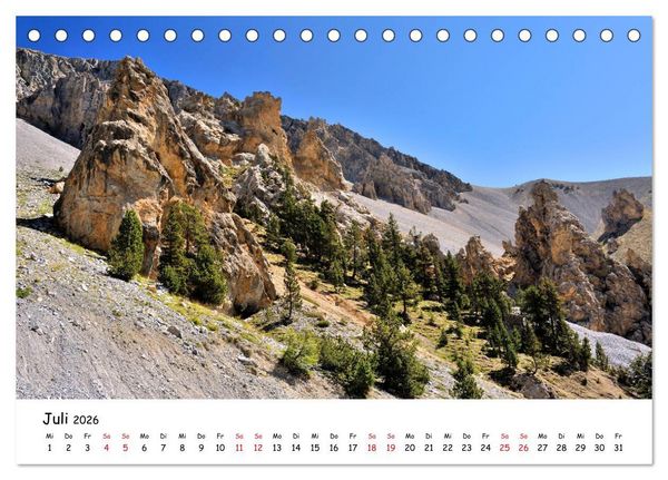Produktbild: Franz&ouml;sische Alpen - Route des Grandes Alpes (Tischkalender 2026 DIN A5 quer), CALVENDO Monatskalender
