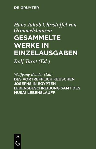 Produktbild: Des Vortrefflich Keuschen Josephs in Egypten Lebensbeschreibung samt des Musai Lebenslauff
