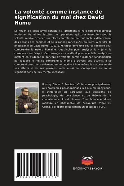 Produktbild: La volont&eacute; comme instance de signification du moi chez David Hume