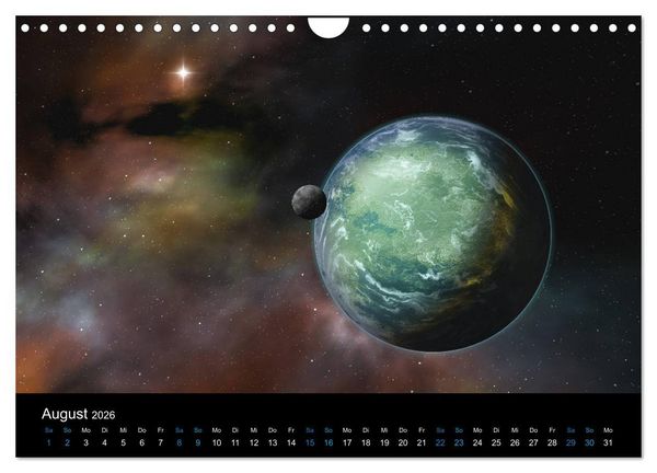 Produktbild: Weit entfernte unbekannte Welten (Wandkalender 2026 DIN A4 quer), CALVENDO Monatskalender