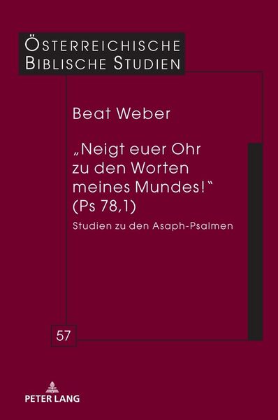 Produktbild: &bdquo;Neigt euer Ohr zu den Worten meines Mundes!&ldquo; (Ps 78,1)