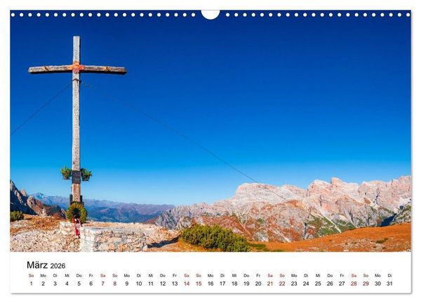 Produktbild: Dolomiten, Drei Zinnen Naturpark: Alpenlandschaften (Wandkalender 2026 DIN A3 quer), CALVENDO Monatskalender