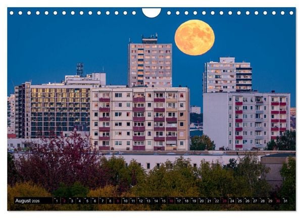 Produktbild: Halle-Luna - Monds&uuml;chtig in Halle-Saale (Wandkalender 2026 DIN A4 quer), CALVENDO Monatskalender
