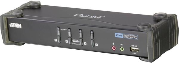 ATEN CS1764A 4 Port KVM-Umschalter DVI USB 1920 x 1200 Pixel