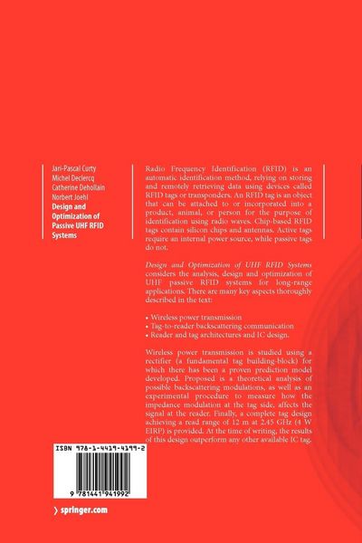Produktbild: Design and Optimization of Passive UHF RFID Systems