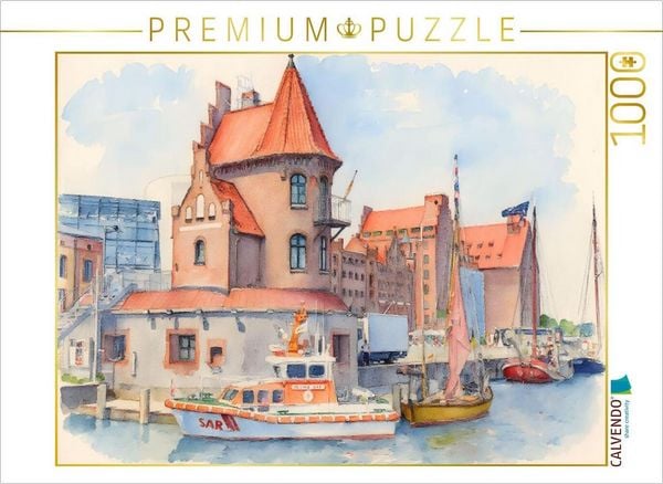 Produktbild: CALVENDO Puzzle Lotsenhaus Stralsund | 1000 Teile Lege-Gr&ouml;&szlig;e 64x48cm Foto-Puzzle f&uuml;r gl&uuml;ckliche Stunden