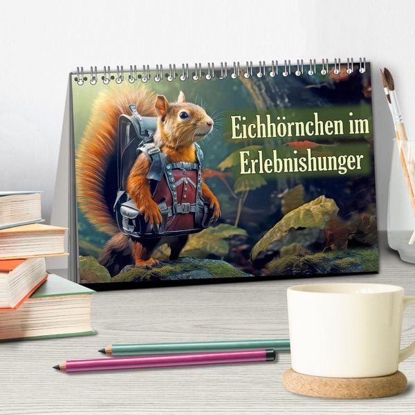 Produktbild: Eichh&ouml;rnchen im Erlebnishunger (Tischkalender 2026 DIN A5 quer), CALVENDO Monatskalender