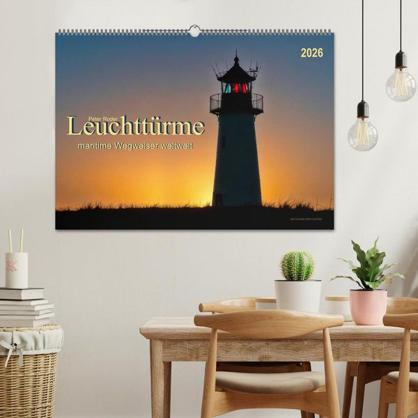 Produktbild: Leuchtt&uuml;rme - maritime Wegweiser weltweit (Wandkalender 2026 DIN A2 quer), CALVENDO Monatskalender