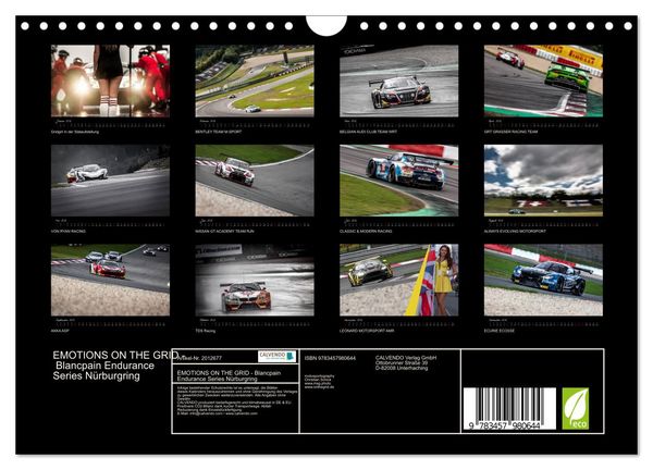 Produktbild: EMOTIONS ON THE GRID - Blancpain Endurance Series N&uuml;rburgring (Wandkalender 2026 DIN A4 quer), CALVENDO Monatskalender