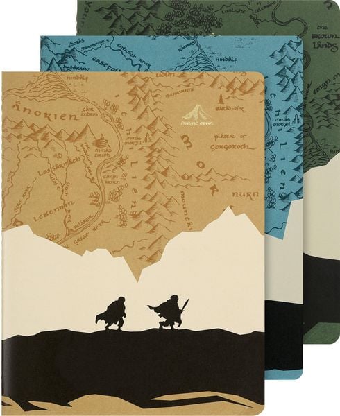 Produktbild: Moleskine Der Herr der Ringe Cahier (3er-Set), XL, liniert, weicher Einband