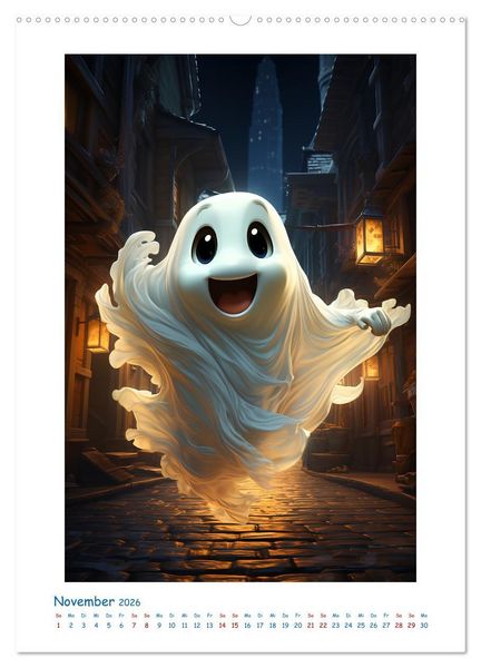 Produktbild: Ghosti (hochwertiger Premium Wandkalender 2026 DIN A2 hoch), Kunstdruck in Hochglanz