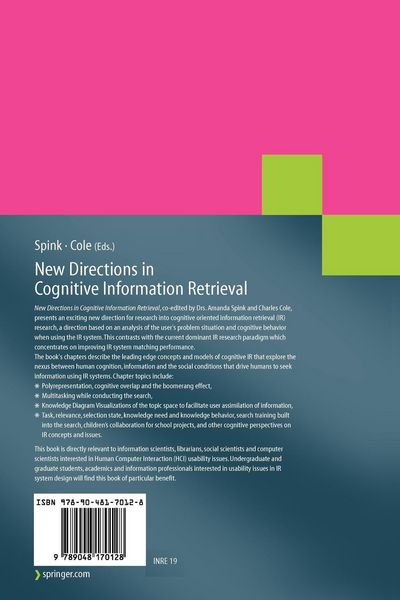 Produktbild: New Directions in Cognitive Information Retrieval