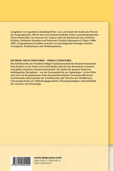 Produktbild: Autobiographie und Zoegraphie - Dmitrij A. Prigovs sp&auml;te Romane