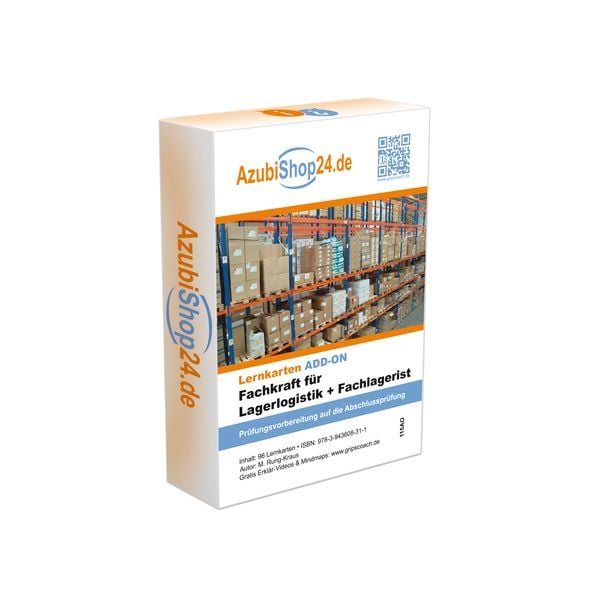Produktbild: Add-on- Lernkarten Fachlagerist + Fachkraft f&uuml;r Lagerlogistik Pr&uuml;fungswissen