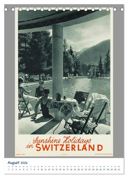 Produktbild: Schweizer Plakatkunst (Tischkalender 2026 DIN A5 hoch), CALVENDO Monatskalender