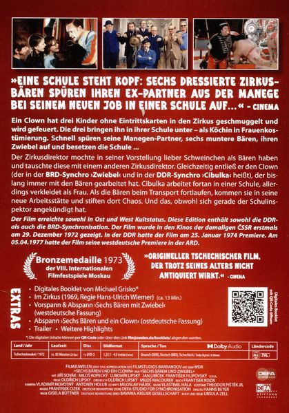 Produktbild: Sechs B&auml;ren und ein Clown aka Sechs B&auml;ren mit Zwiebel - Special Edition mit beiden Synchronfassungen (DDR & BRD) (DEFA Filmjuwelen)