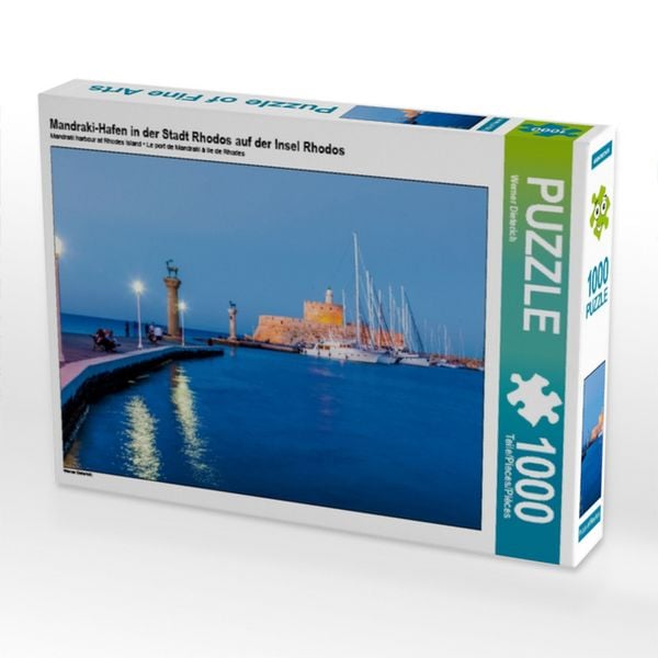 Produktbild: Mandraki-Hafen in der Stadt Rhodos auf der Insel Rhodos (Puzzle)