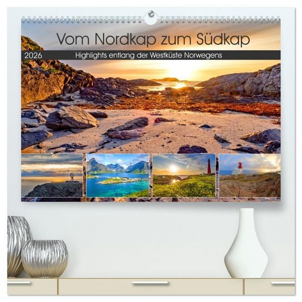 Produktbild: Vom Nordkap zum S&uuml;dkap (hochwertiger Premium Wandkalender 2026 DIN A2 quer), Kunstdruck in Hochglanz