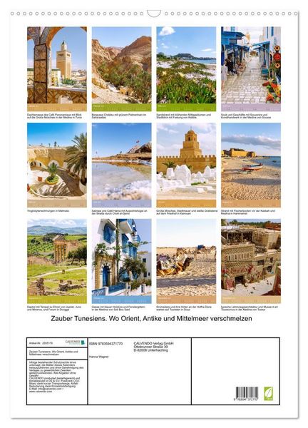Produktbild: Zauber Tunesiens. Wo Orient, Antike und Mittelmeer verschmelzen (Wandkalender 2027 DIN A2 hoch), CALVENDO Monatskalender