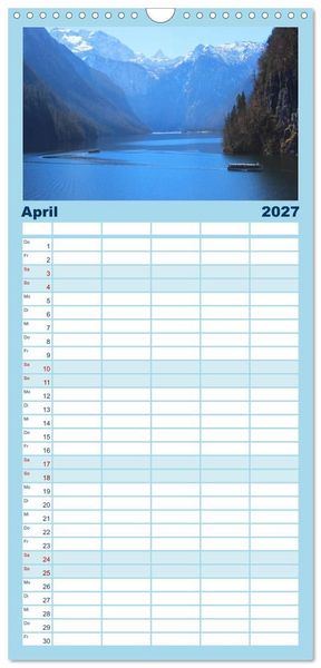 Produktbild: Familienplaner 2027 - 7 Kontinente - Weltweit durch das Jahr mit 5 Spalten (Wandkalender, 21 x 45 cm) CALVENDO
