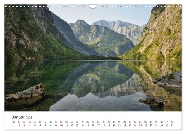 Produktbild: Magie der Bergseen &ndash; Spiegelungen im Licht der Berge (Wandkalender 2026 DIN A3 quer), CALVENDO Monatskalender
