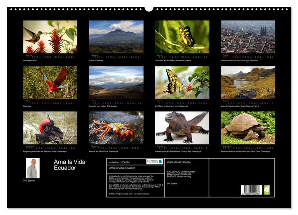 Produktbild: Ama la Vida Ecuador (Wandkalender 2026 DIN A2 quer), CALVENDO Monatskalender