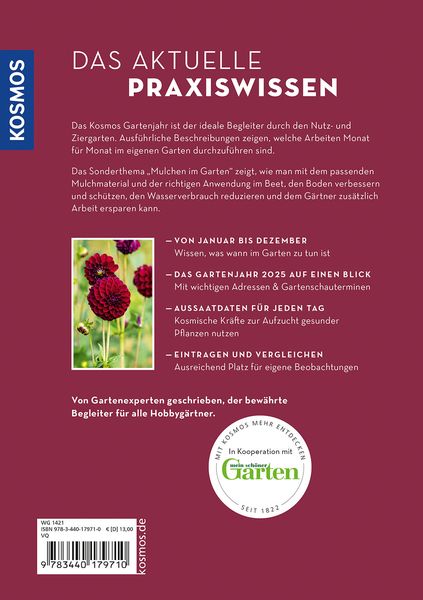Produktbild: Kosmos Gartenjahr 2025