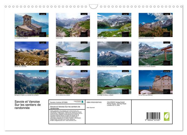 Produktbild: Savoie et Vanoise Sur les sentiers de randonn&eacute;e (Calendrier mural 2026 DIN A3 vertical), CALVENDO calendrier mensuel