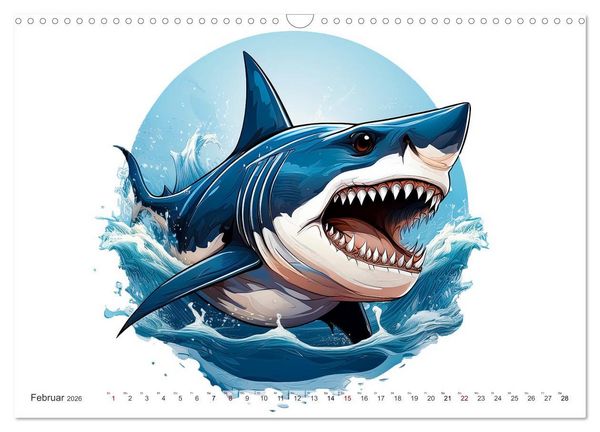 Produktbild: Beast Mode - Wilde Maskottchen (Wandkalender 2026 DIN A3 quer), CALVENDO Monatskalender