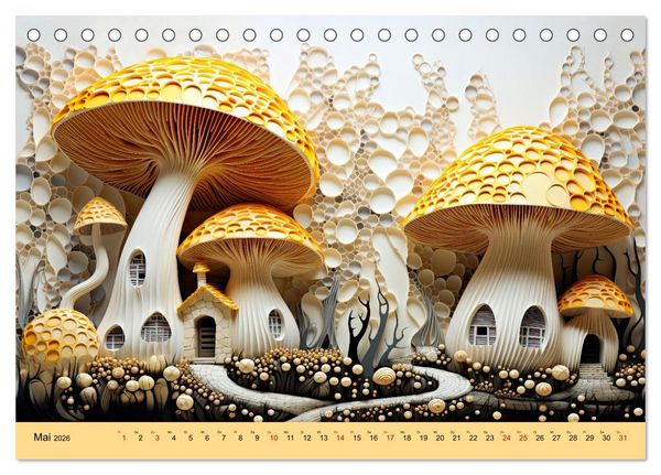 Produktbild: Magie der Pilze (Tischkalender 2026 DIN A5 quer), CALVENDO Monatskalender