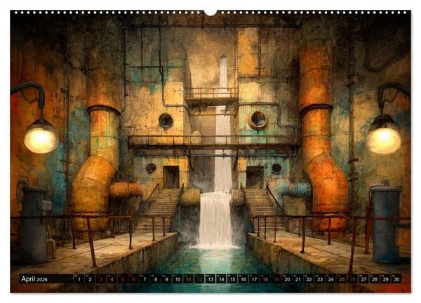 Produktbild: Die faszinierende Welt der industriellen &Auml;sthetik (hochwertiger Premium Wandkalender 2026 DIN A2 quer), Kunstdruck in Hochglanz