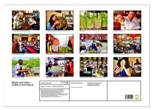 Produktbild: Mojito und mehr - CUBA COCKTAILS (Wandkalender 2026 DIN A2 quer), CALVENDO Monatskalender
