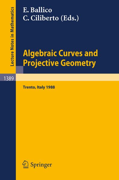 Produktbild: Algebraic Curves and Projective Geometry