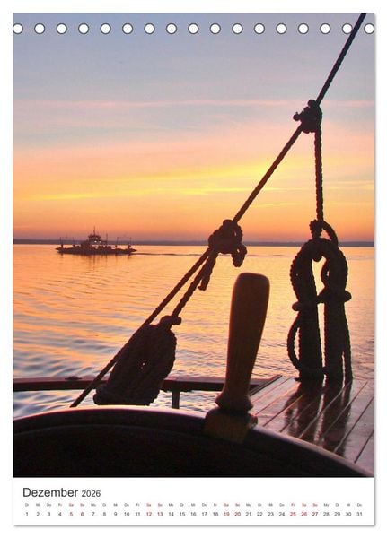 Produktbild: Unter wei&szlig;en Segeln - Mit einem Dreimaster auf der Ostsee (Tischkalender 2026 DIN A5 hoch), CALVENDO Monatskalender