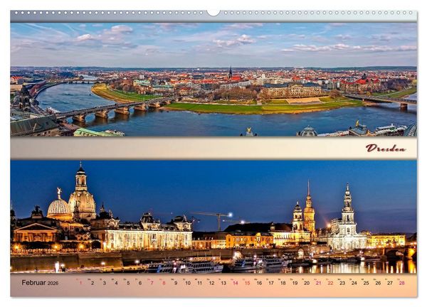 Produktbild: Faszinierende St&auml;dte in Deutschland - Panoramen (Wandkalender 2026 DIN A2 quer), CALVENDO Monatskalender