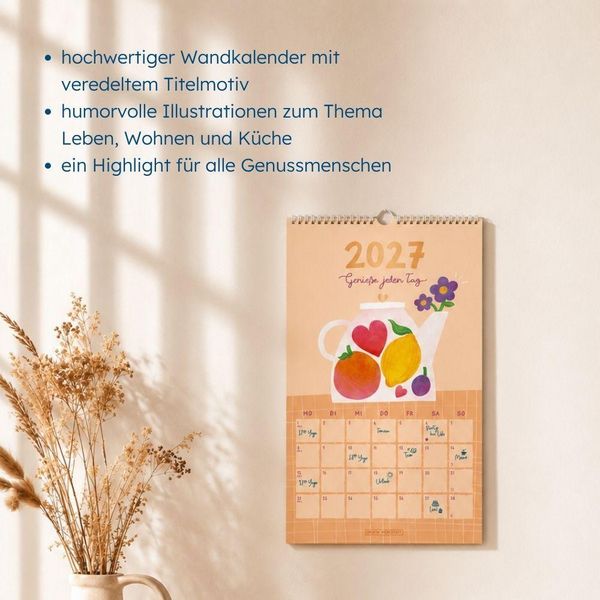 Produktbild: Wandkalender 2027 Genie&szlig;e jeden Tag