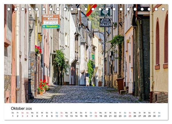 Produktbild: Bacharach - Fachwerkromantik am Rhein (Tischkalender 2026 DIN A5 quer), CALVENDO Monatskalender