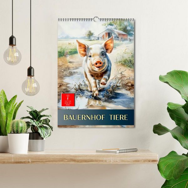 Produktbild: Bauernhof Tiere (Wandkalender 2026 DIN A3 hoch), CALVENDO Monatskalender