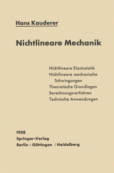 Produktbild: Nichtlineare Mechanik