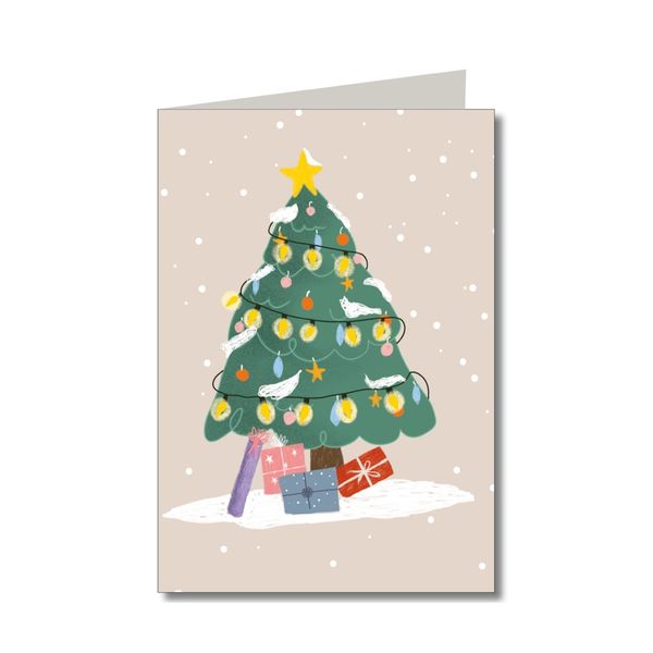 Produktbild: KEITCARDS Weihnachtskarten - handgezeichnete Klappkarten mit Briefumschlag, 6er Set