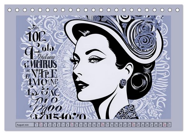 Produktbild: Frauenbilder im Wandel der Zeiten (Tischkalender 2026 DIN A5 quer), CALVENDO Monatskalender